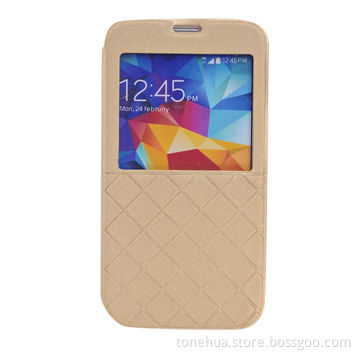 Gold leather cover for Samsung S5, i9600